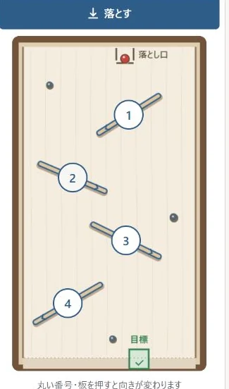① むずかしいは4つの斜面。② 小さな目標まで経路をつなぐ。