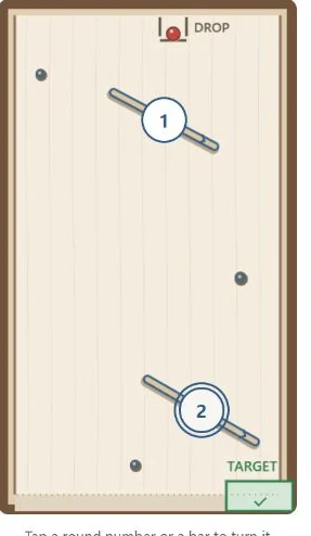 1. Tapping ramp 2 turns the bar the other way. The double ring marks your last turn.